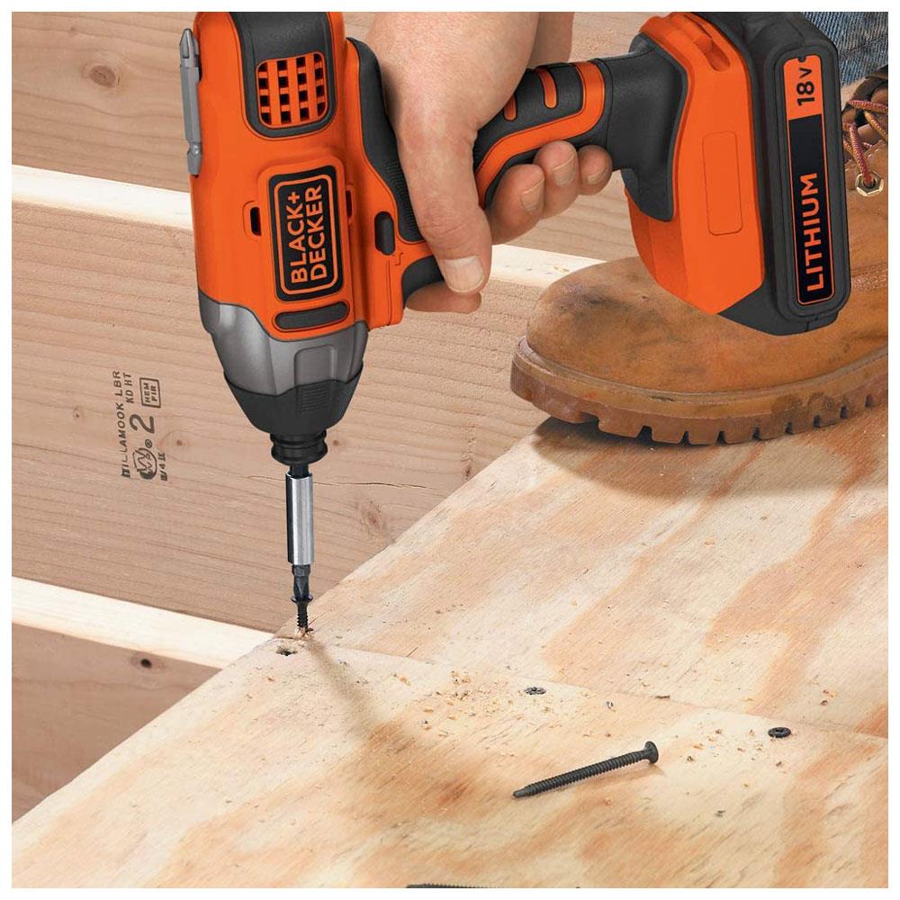 Black & Decker 18V Lithium-ion Cordless Impact Drill Driver - Bare Unit