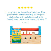 Melissa & Doug Take-Along Tool Kit Wooden Construction Toy (24 pcs)