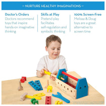 Melissa & Doug Take-Along Tool Kit Wooden Construction Toy (24 pcs)