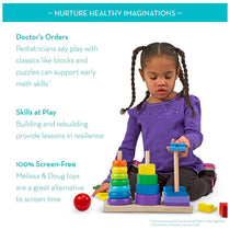 Melissa & Doug Geometric Stacker Wooden Educational Toy 25 Pieces
