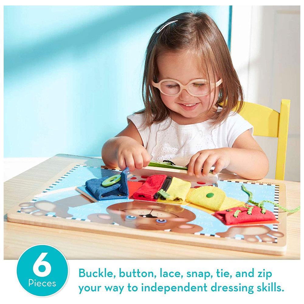 Melissa & Doug Basic Skills Board - Practice Fine Motor Skills Developmental Toys 6 Removable Pieces & Puzzle Board - Multicolor Secondary image