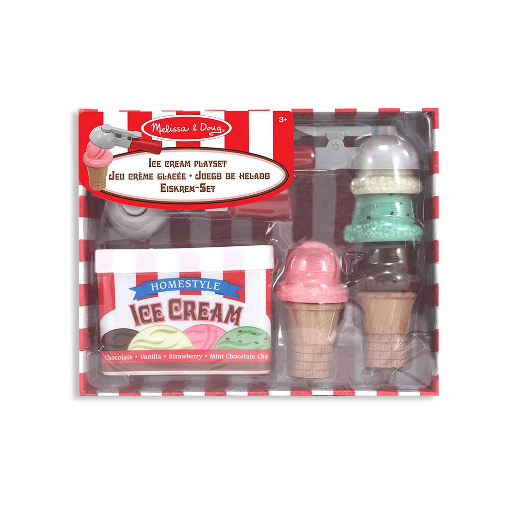 Melissa & Doug Scoop Stack Ice Cream Cone Magnetic Play Set - The Original 8 Pieces Play Food Kids Toy - Multicolor