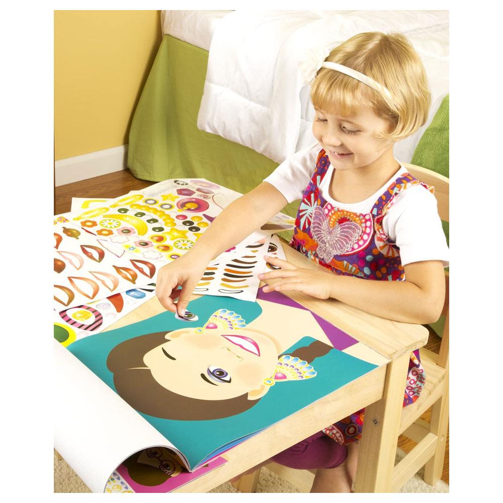 Melissa & Doug Make-a-Face Sticker Pad - Fashion Faces, 20 Faces, 5 Sticker Sheets