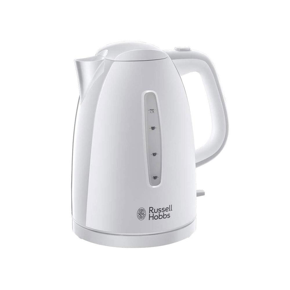 Russell Hobbs Textures Plastic Kettle 3000 W 1.7 Litres - White Main image
