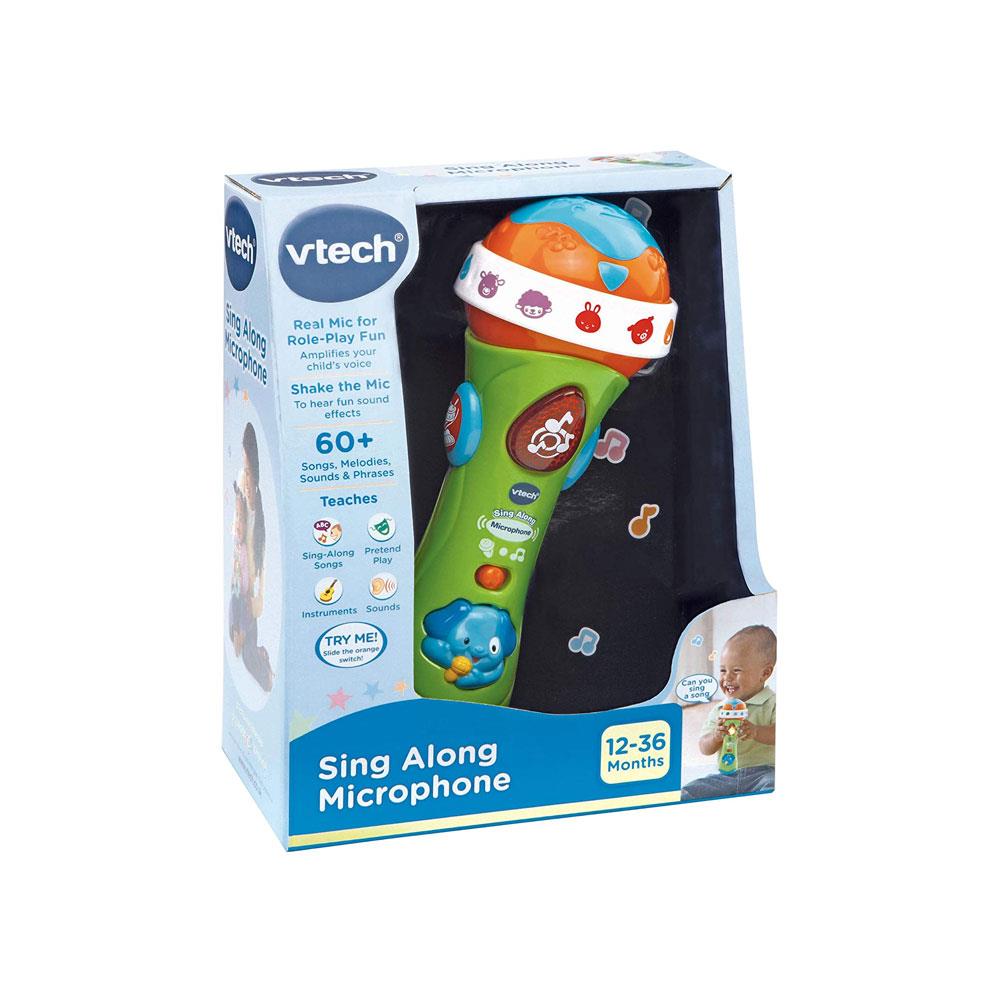 VTech Sing Along Microphone with Amplified Voice Effect And Animal Sounds - Multicolor