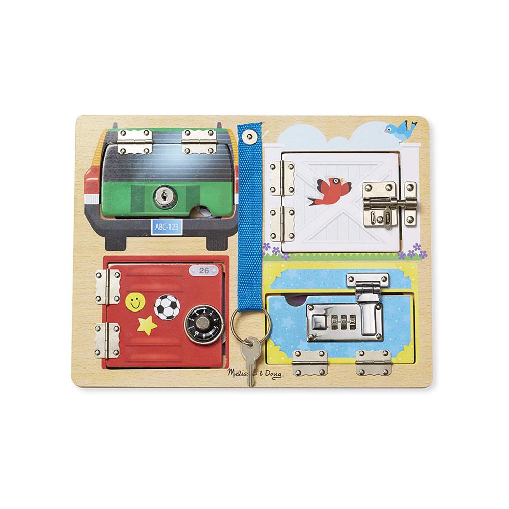 Melissa & Doug Locks & Latches Board Wooden Educational Toy Main image