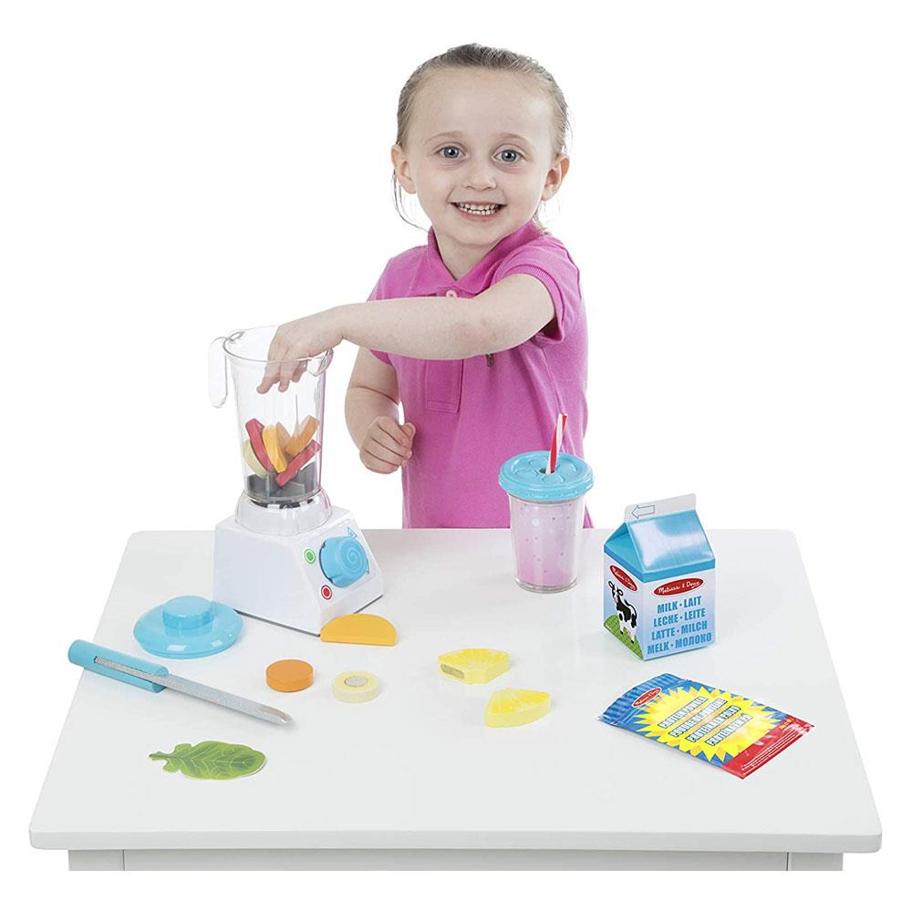 Melissa & Doug Smoothie Maker Blender Set - Helps Develop Motor And Social Skills - 24 Piece Pretend Play Blender Set - Multicolor