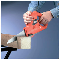 Black & Decker Scorpion Powered Electric Handsaw With 3 Blades And 10mm Stroke Length 400W 230V - Black/Orange