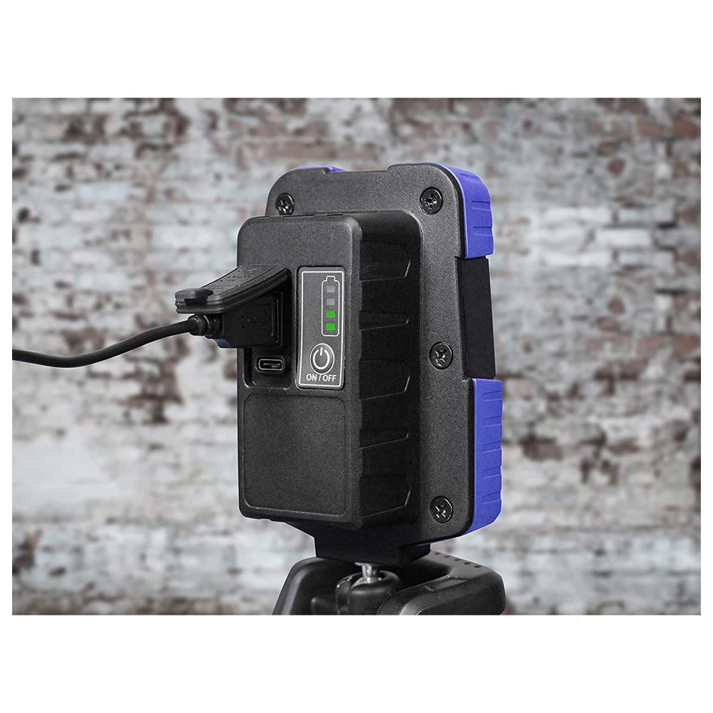 Faithfull Rechargable Cordless LED Clip Grip Work Light 10W 1000Lm - Blue/Black