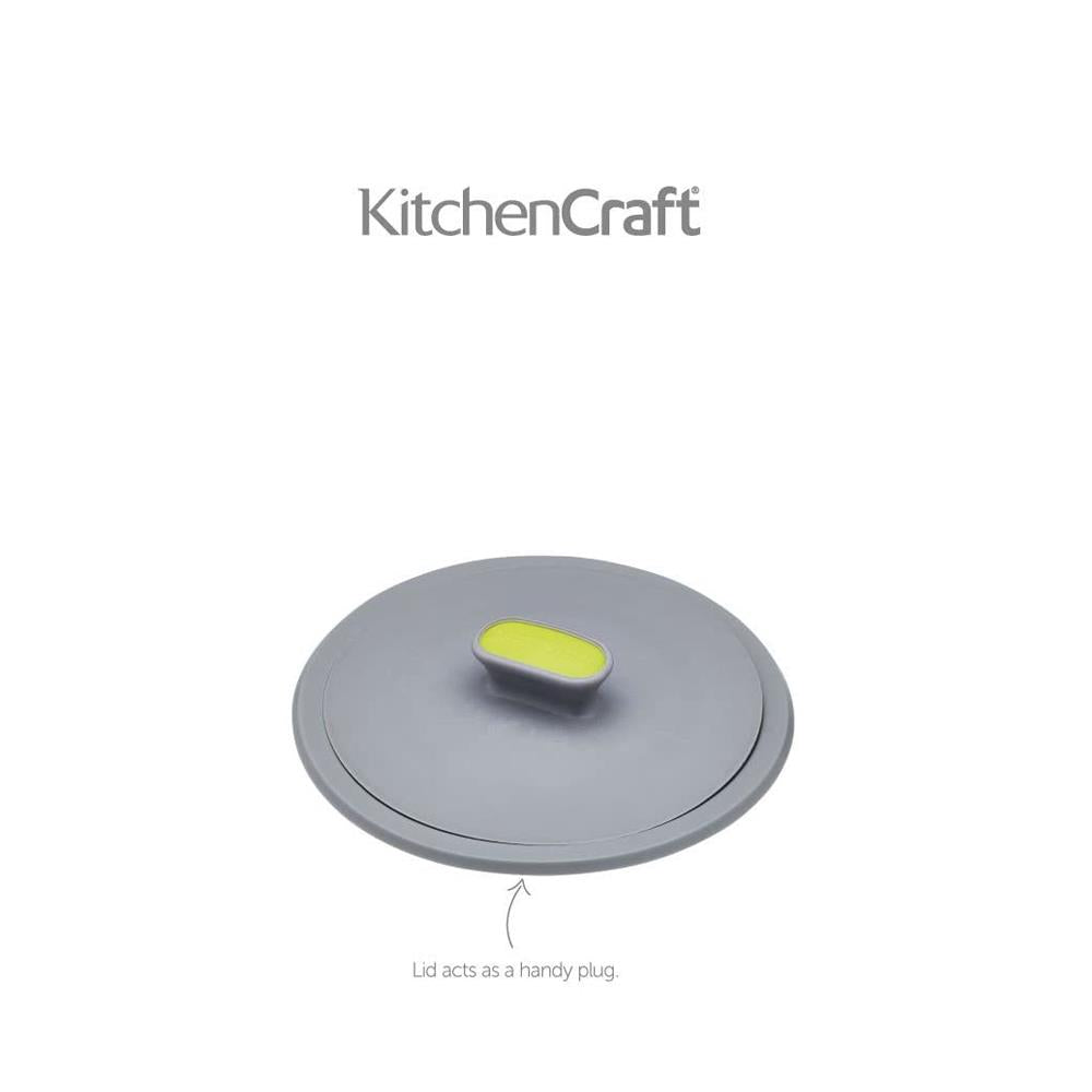 KitchenCraft 2-in-1 Sink Strainer And Plug 11.5 cm (4.5 Inch) - Grey/Green