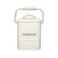 KitchenCraft Living Nostalgia Metal Kitchen Compost Bin 3 Litres - Antique Cream