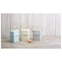 KitchenCraft Living Nostalgia Metal Kitchen Compost Bin 3 Litres - Antique Cream