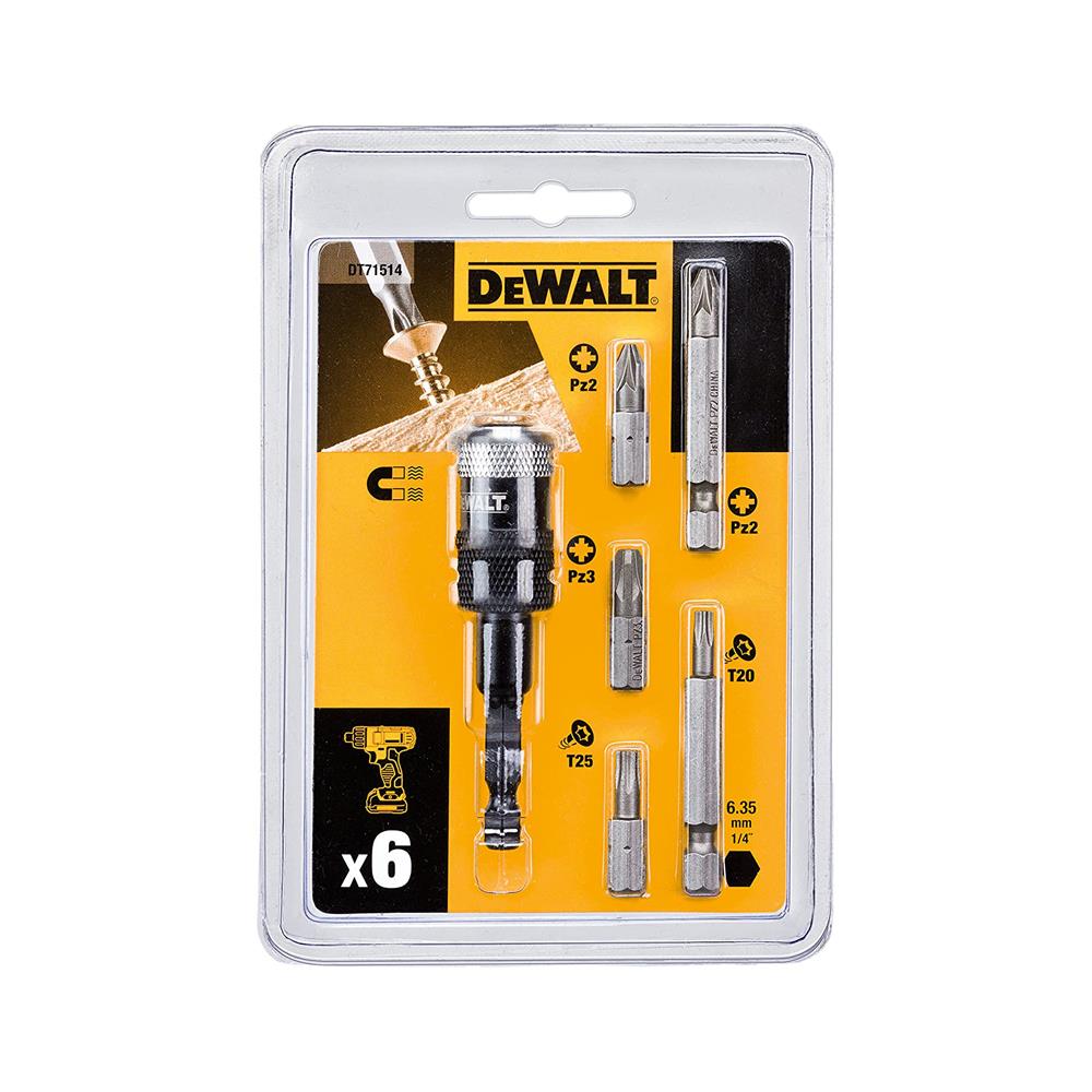 Dewalt High Performance Bit Tip Holder And Screwdriving Bit 6 Piece Set Secondary image