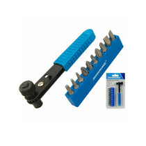 Silverline Offset Ratchet Screwdriver 11 Piece Set - Black/Blue