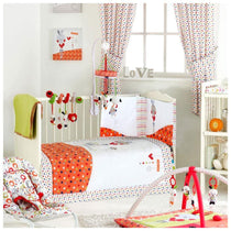 Red Kite Cotton Tail And Friends And Friends Tab Top Curtains
