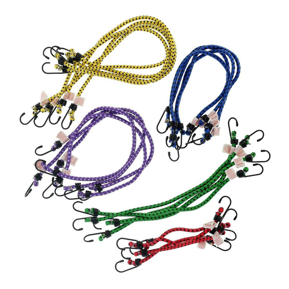 Silverline Assorted Strong Stretchable Elasticated Bungee Cords 20