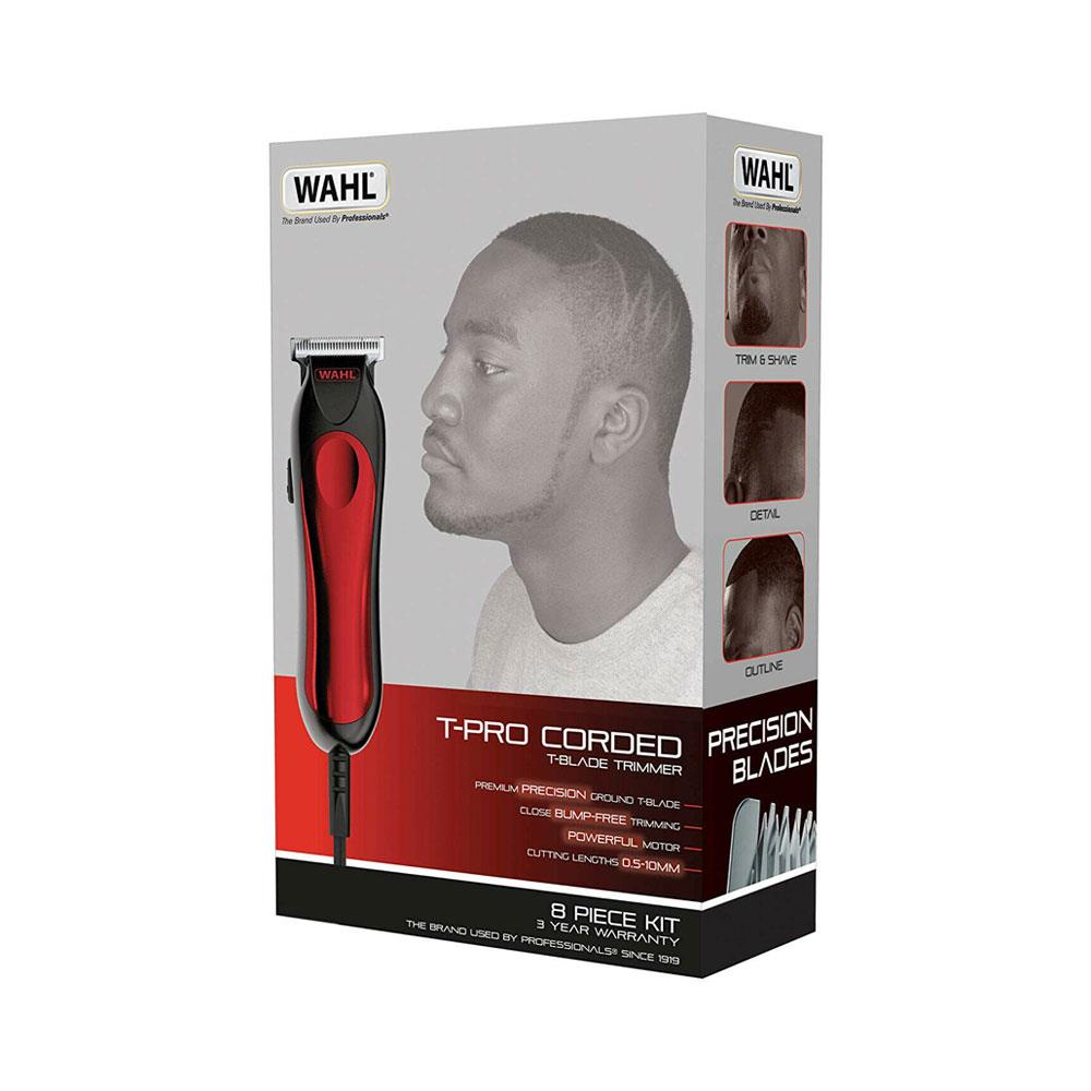 Wahl T-Pro Corded Trimmer Kit - 3 attachment combs (#1-3)