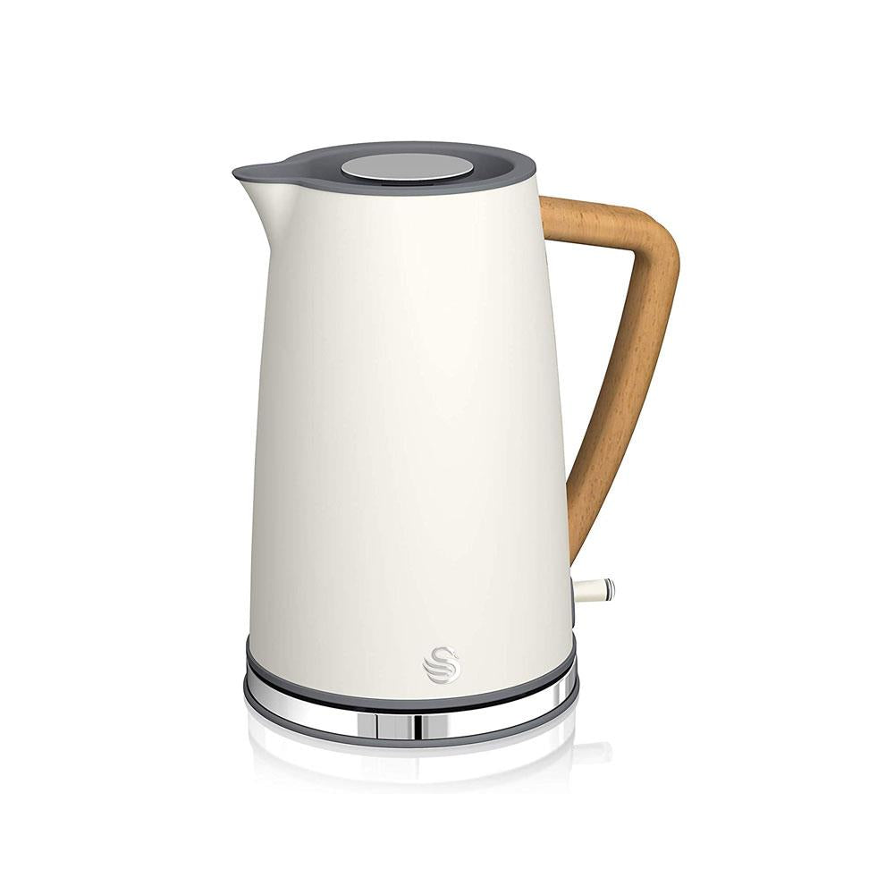 Swan Nordic Rapid Boil Jug Kettle Stainless Steel 3000 W 1.7 Litre - Cotton White Main image