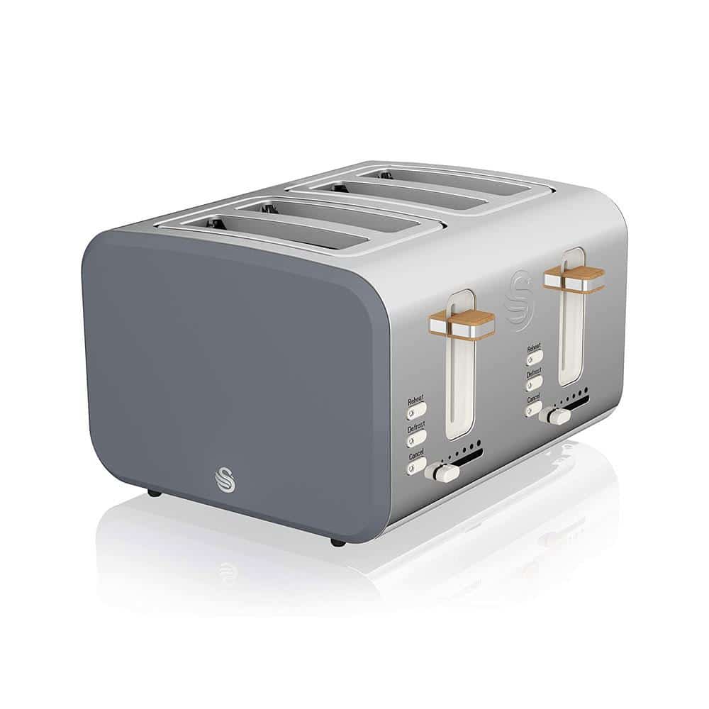 Swan Nordic 4 Slice Toaster Stainless Steel 1500 W - Slate Grey