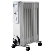 Daewoo Oil Filled Portable Radiator Heater With Thermostat And Temperature Control 2000 W - White