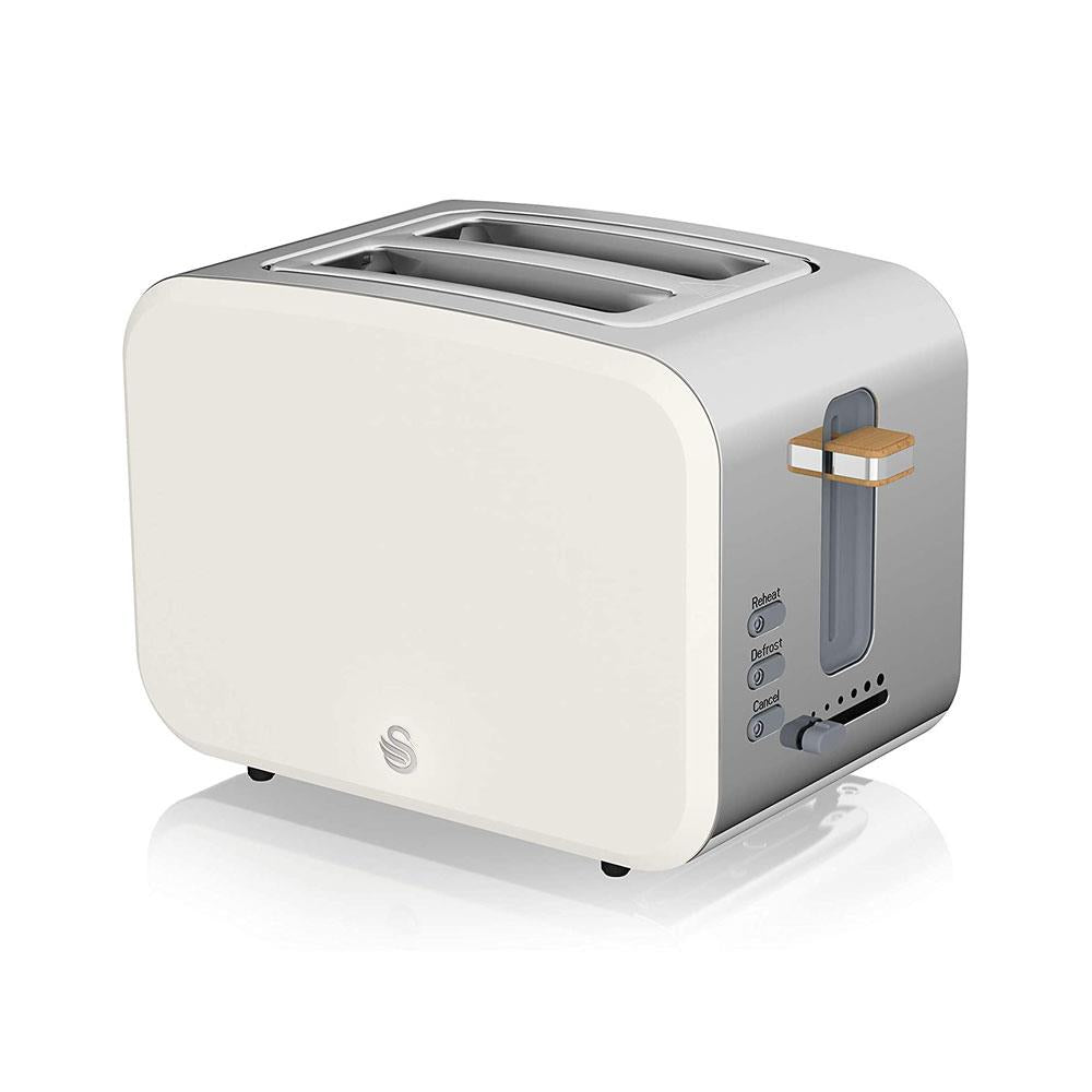 Swan Nordic 2 Slice Toaster With 6 Browning Levels Soft Touch And Matte Finish - Cotton White Main image