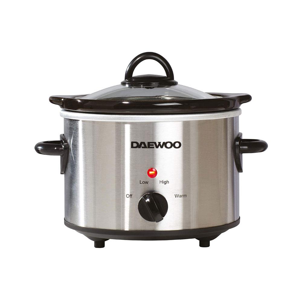Daewoo Manual Slow Cooker 1.5 Liters - Stainless Steel Main image
