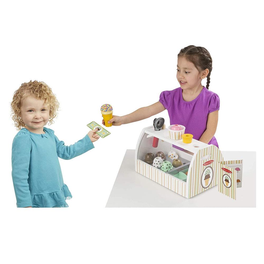 Melissa & Doug Wooden Scoop & Serve Ice Cream Counter Play Toy Set 28 Pcs Secondary image