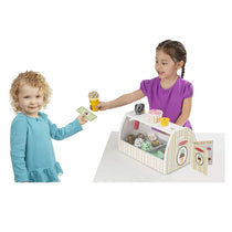 Melissa & Doug Wooden Scoop & Serve Ice Cream Counter Play Toy Set 28 Pcs