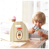 Melissa & Doug Wooden Scoop & Serve Ice Cream Counter Play Toy Set 28 Pcs