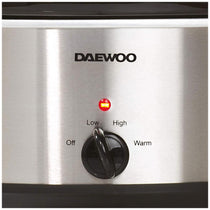 Daewoo Slow Cooker Stainless Steel 6.5 Litres - Grey