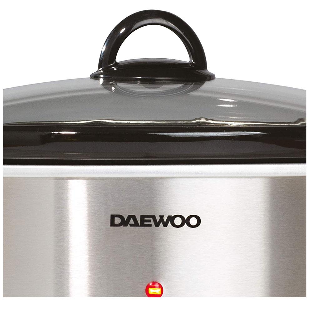 Daewoo Slow Cooker Stainless Steel 6.5 Litres - Grey