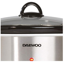 Daewoo Slow Cooker Stainless Steel 6.5 Litres - Grey