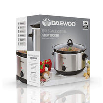 Daewoo Slow Cooker Stainless Steel 6.5 Litres - Grey