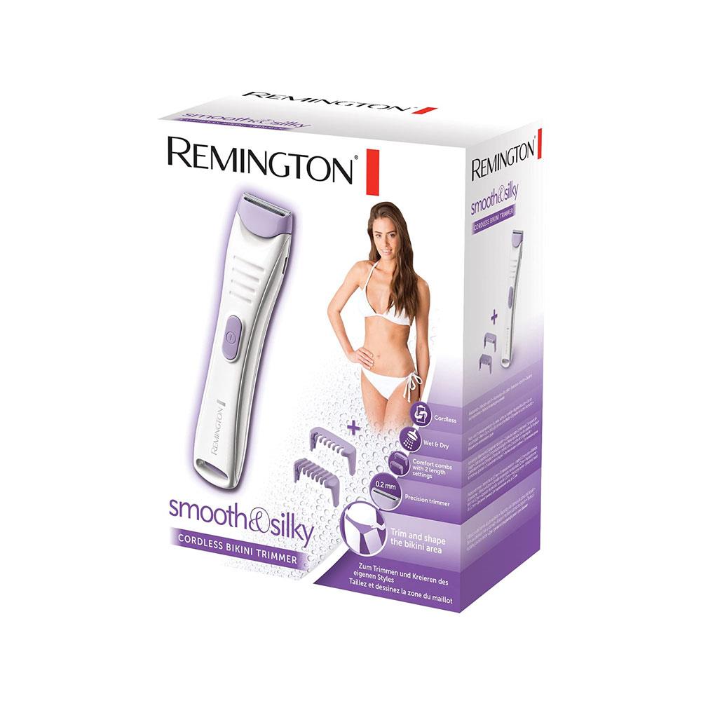 Remington Smooth And Silky Cordless Bikini Trimmer With 2 Comfort Combs - White/Purple