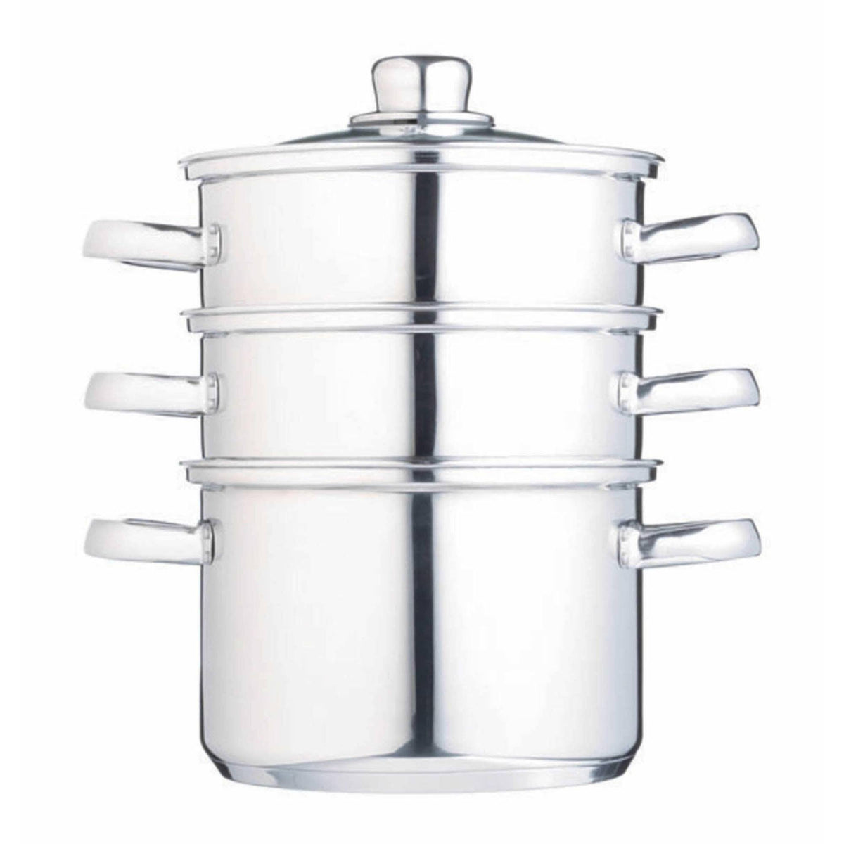 Kitchen Craft 3 Tier Food Steamer Pan/Stock Pot Stainless Steel 16cm Main image