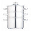 Kitchen Craft 3 Tier Food Steamer Pan/Stock Pot Stainless Steel 16cm