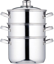 KitchenCraft Stainless Steel Three Tier 18cm Steamer