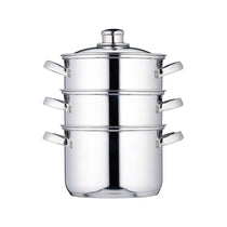 KitchenCraft Stainless Steel Three Tier 18cm Steamer
