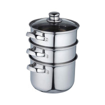 KitchenCraft Stainless Steel Three Tier 18cm Steamer