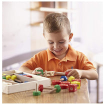 Melissa & Doug Construction Building Set 48 Piece Wooden Building Set In A Box - Multicolour