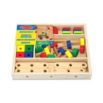 Melissa & Doug Construction Building Set 48 Piece Wooden Building Set In A Box - Multicolour