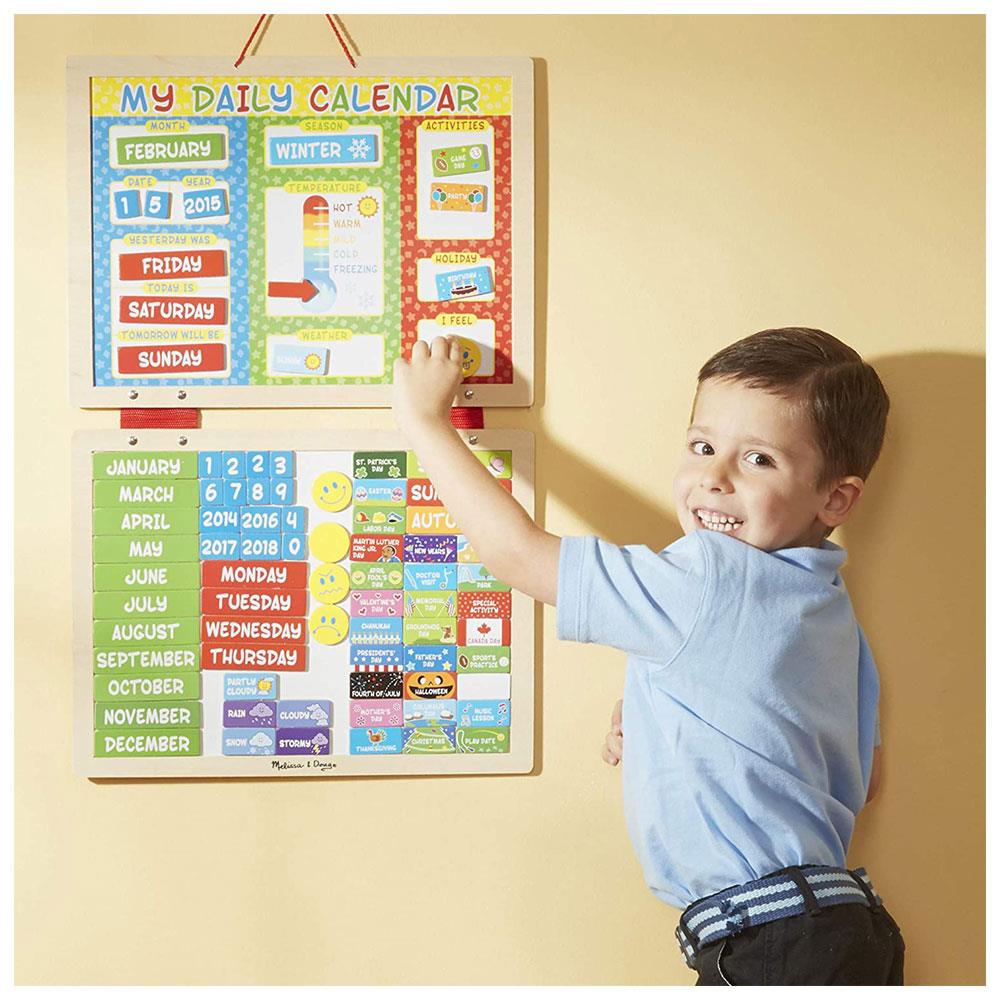 Melissa & Doug My Magnetic Daily Calendar - Seasonal & Religious (Date, Weather, & Special Events) With 80 Magnets - Multicolour