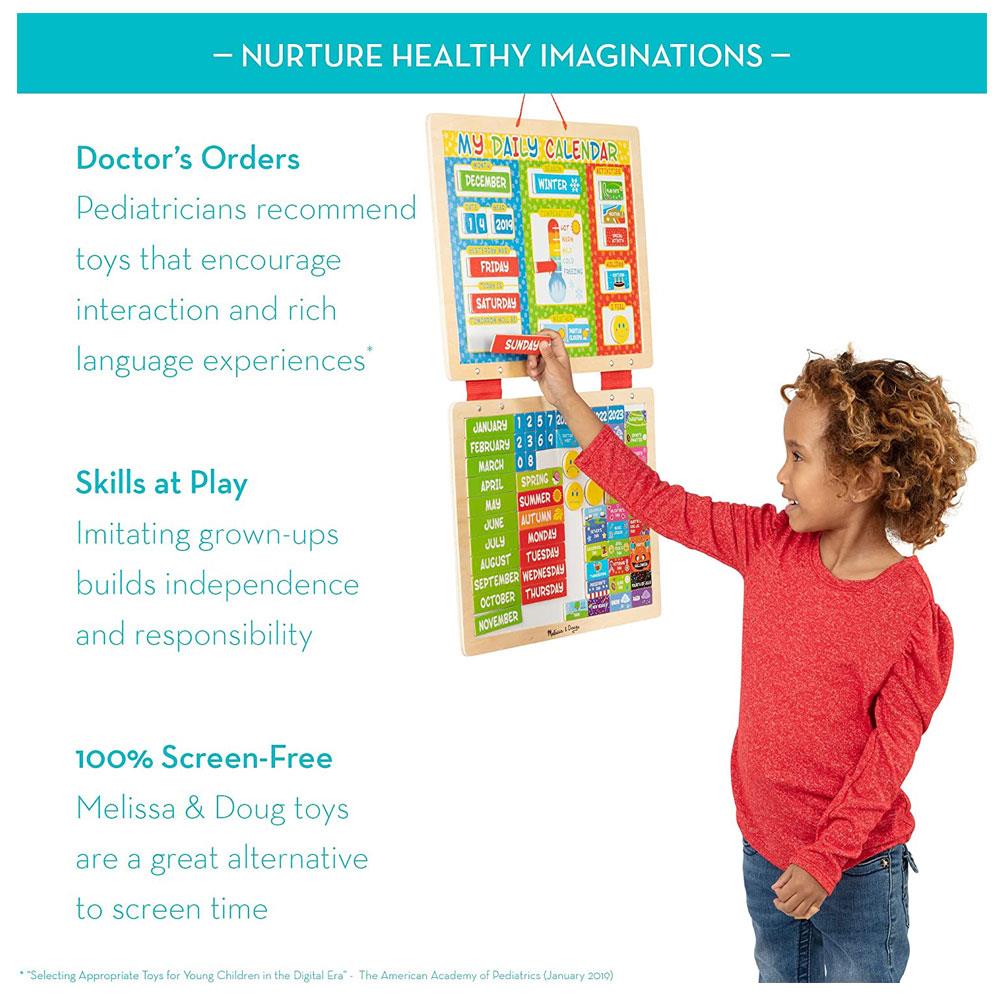 Melissa & Doug My Magnetic Daily Calendar - Seasonal & Religious (Date, Weather, & Special Events) With 80 Magnets - Multicolour