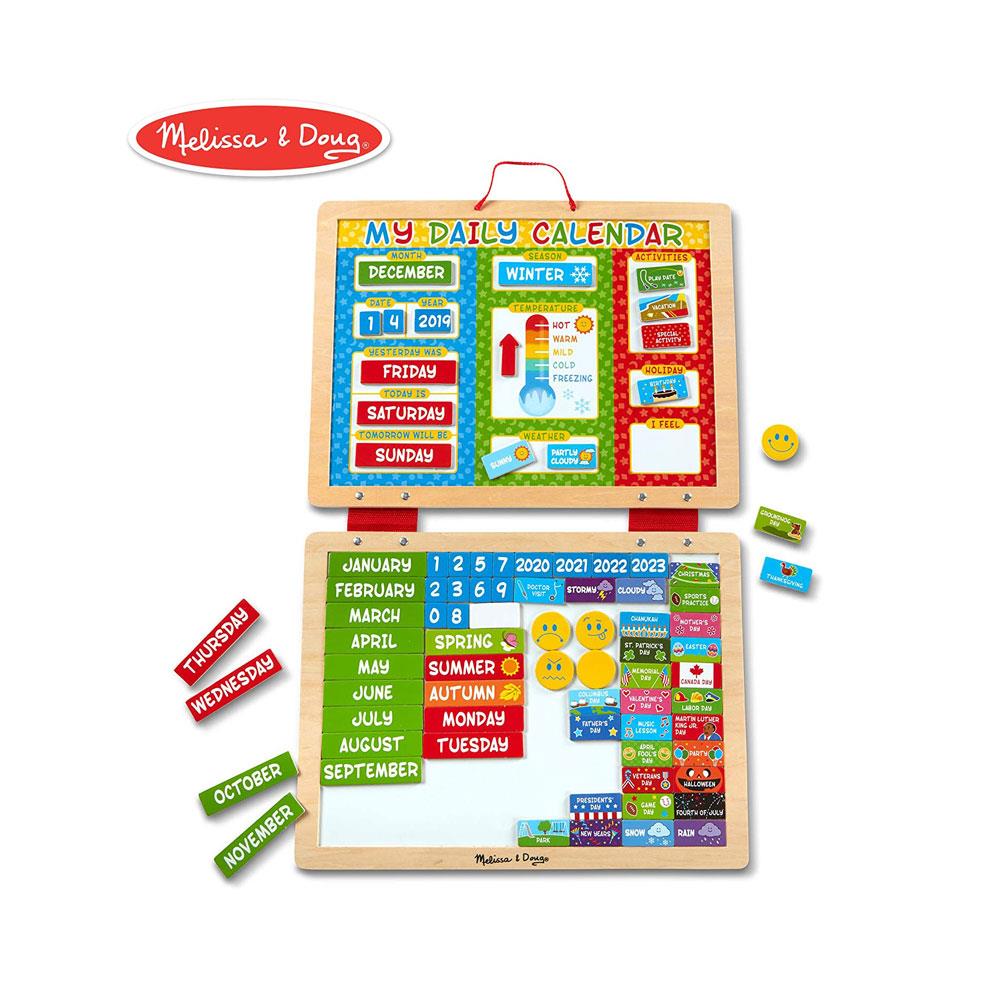 Melissa & Doug My Magnetic Daily Calendar - Seasonal & Religious (Date, Weather, & Special Events) With 80 Magnets - Multicolour