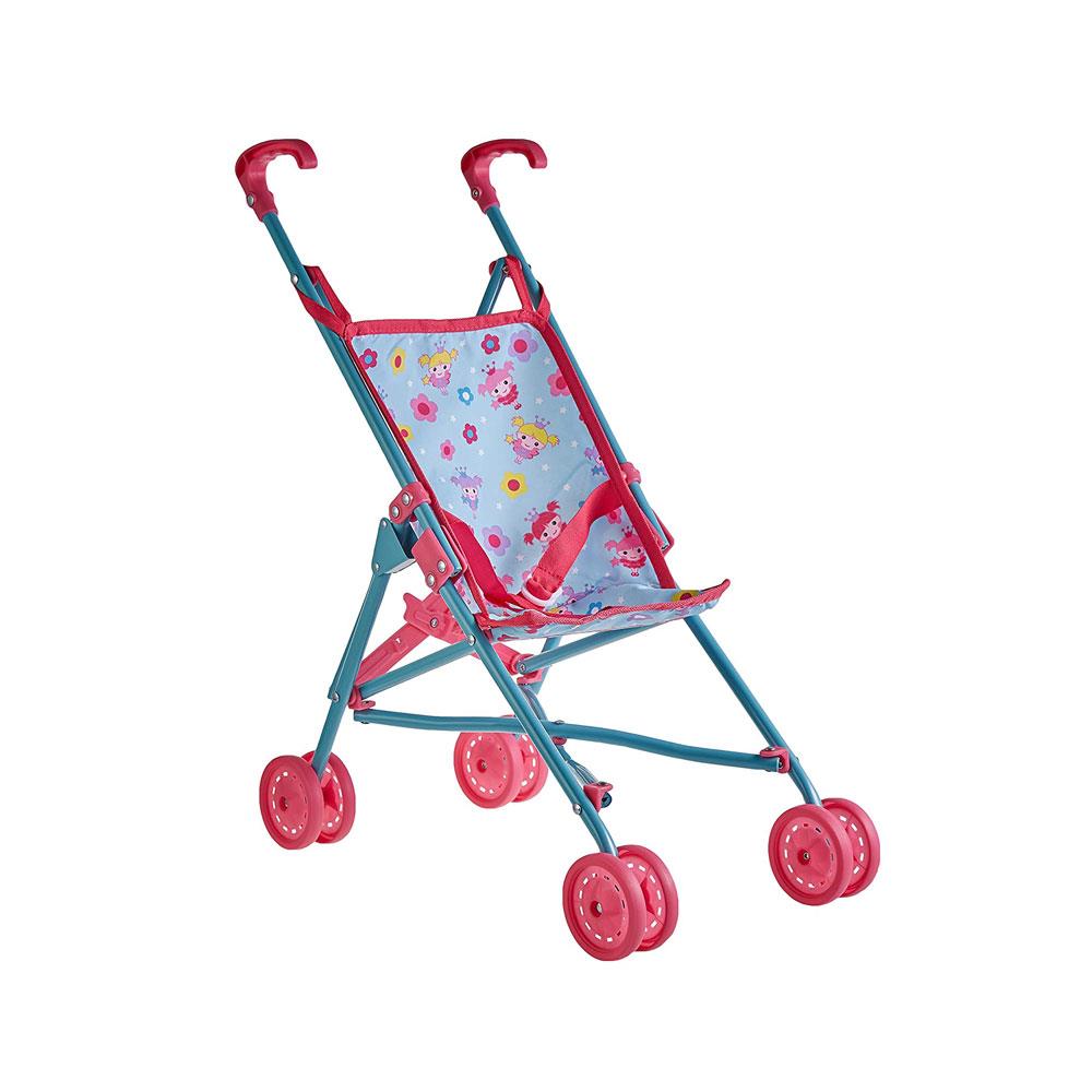 Peterkin Dollsworld 4 Wheel Folding Umbrella Stroller For Baby Dolls - Pink