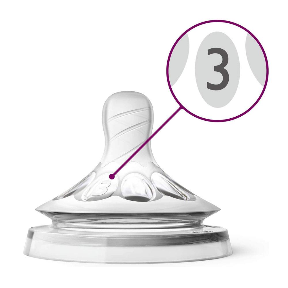 Philips Avent Natural Teat Anti-Colic Medium Flow 3 Months+ Pack of 2