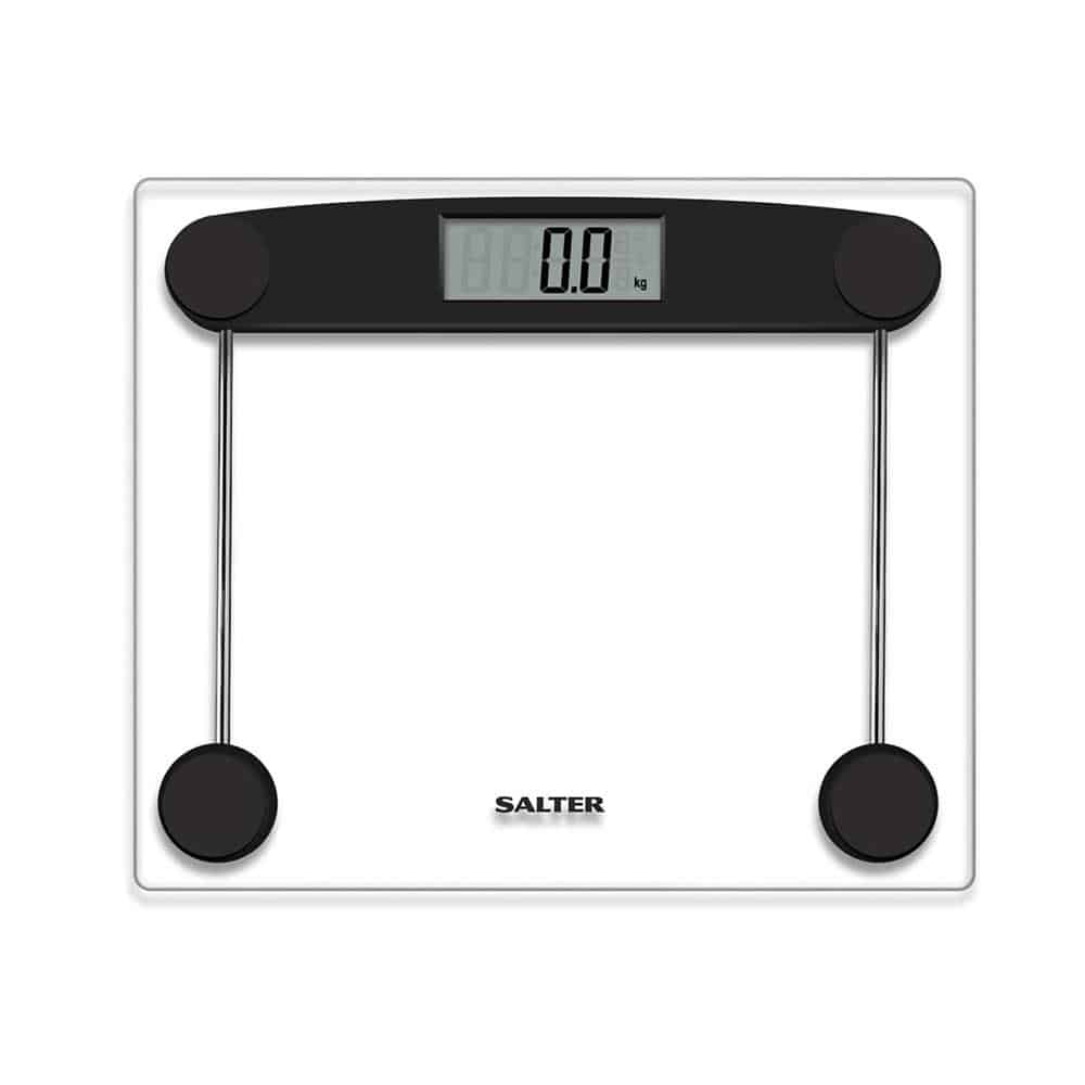 Salter Compact Glass Electronic Bathroom Scale 180kg Capacity - Clear Main image