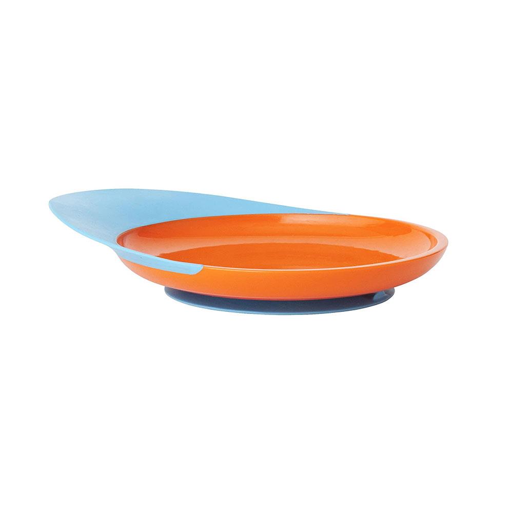 Tomy Boon CATCH Baby Feeding Plate With Spill Catcher - Orange/Blue Main image