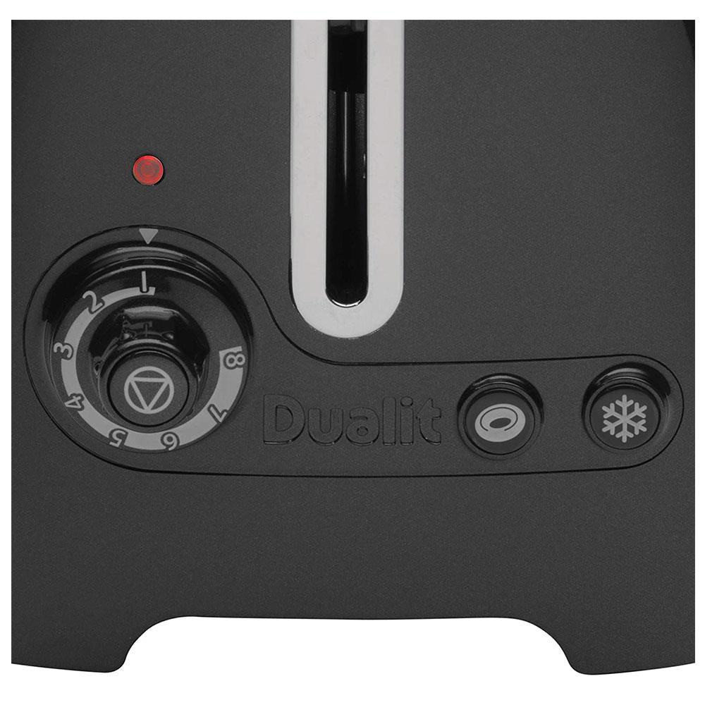 Dualit Lite 2 Slice Toaster With Bagel Defrost Cancel And Reheat Extra Wide Slots High Gloss 1100W - Black Secondary image