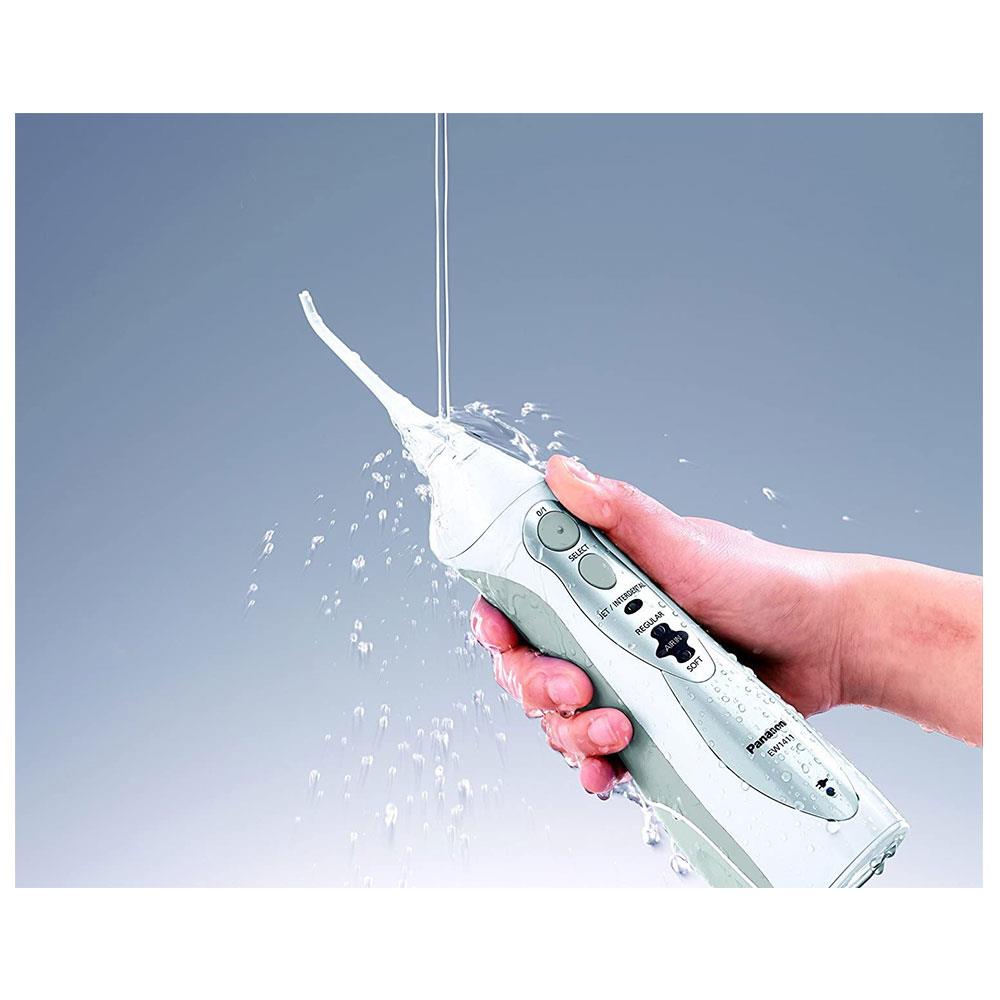 Panasonic Rechargeable Oral Irrigator Dental Water Flosser With 4 Water Jet Modes - Silver/White